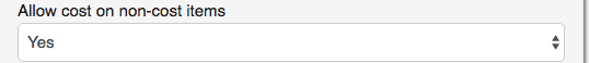 31. Allow cost on non-cost items