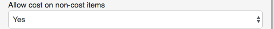 33. Allow cost on non-cost items