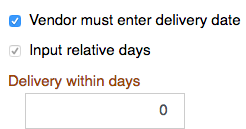 10. Vendor must enter a delivery date