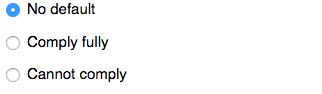 15. Default compliance option