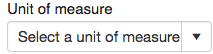 18. Select UOM (units of measure)