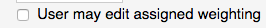 8. Edit assigned weighting