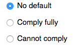 13. Default compliance option