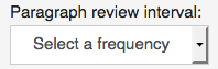 3. Paragraph review interval