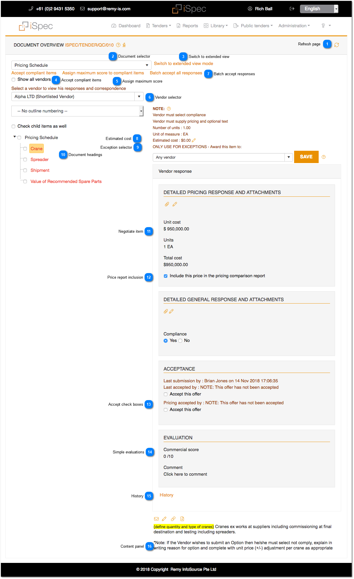 Negotiate/accept controls 