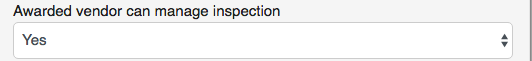 1. Vendor inspection setting