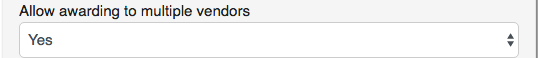 30. Allow awarding to multiple vendors