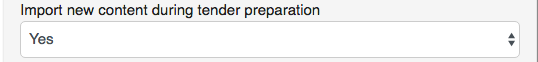 31. Import new content during tender preparation