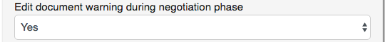 32. Edit document warning during negotiation phase